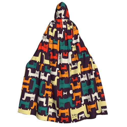 ZWLPNZZD Kapuzenumhang mit Katzenmotiv, lang und bequem, für Halloween, Rollenspiele, Party, Cosplay, Herren und Damen ZWLPNZZD Kapuzenumhang mit Katzenmotiv, lang und bequem, für Halloween, Rollenspiele, Party, Cosplay, Herren und Damen von ZWLPNZZD