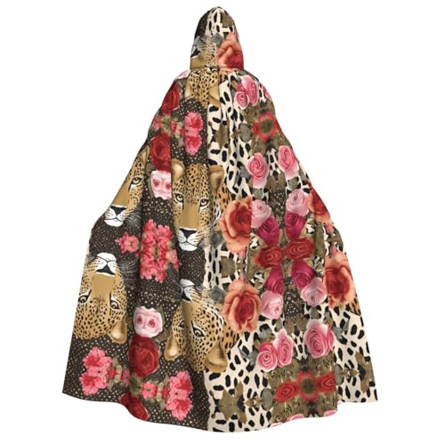 ZWLPNZZD Kapuzenumhang mit Leopardenmuster, lang und bequem, für Halloween, Rollenspiele, Party, Cosplay, Herren und Damen ZWLPNZZD Kapuzenumhang mit Leopardenmuster, lang und bequem, für Halloween, Rollenspiele, Party, Cosplay, Herren und Damen von ZWLPNZZD