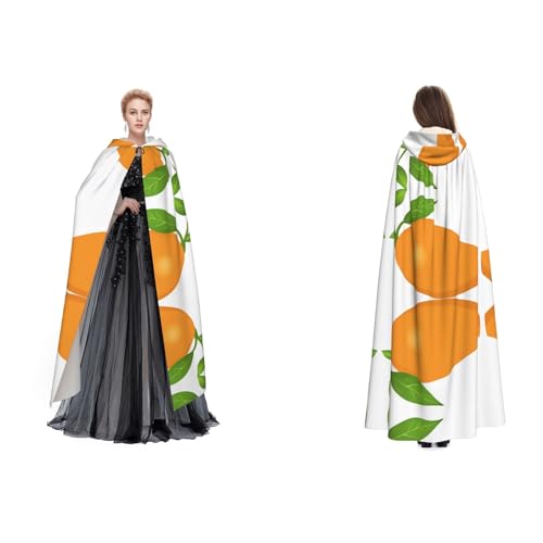 ZWLPNZZD Kapuzenumhang mit Mango-Druck, lang und bequem, für Halloween, Rollenspiele und mehr, Schwarz, Einheitsgröße ZWLPNZZD Kapuzenumhang mit Mango-Druck, lang und bequem, für Halloween, Rollenspiele und mehr, Schwarz, Einheitsgröße von ZWLPNZZD