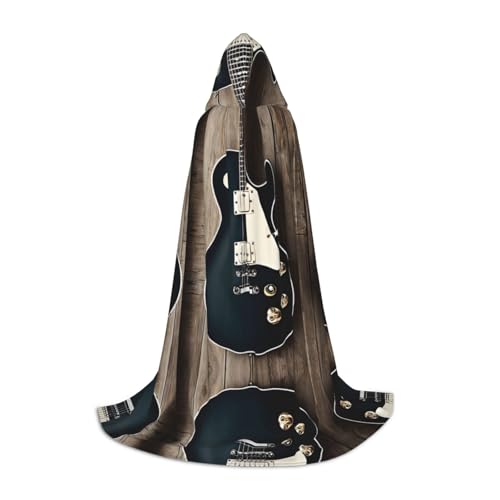 ZWLPNZZD Kapuzenumhang mit Musikgitarre für Jugendliche, stilvoll, bequem und vielseitig, tragbar für den täglichen Gebrauch von ZWLPNZZD