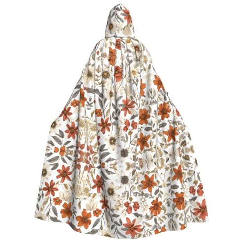 ZWLPNZZD Kapuzenumhang mit Retro-Blumen-Druck, lang und bequem, für Halloween, Rollenspiele, Party, Cosplay, Herren und Damen ZWLPNZZD Kapuzenumhang mit Retro-Blumen-Druck, lang und bequem, für Halloween, Rollenspiele, Party, Cosplay, Herren und Damen von ZWLPNZZD