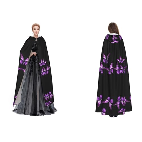 ZWLPNZZD Kapuzenumhang mit Schmetterlings-Aufdruck, lang und bequem, für Halloween, Rollenspiele und mehr ZWLPNZZD Kapuzenumhang mit Schmetterlings-Aufdruck, lang und bequem, für Halloween, Rollenspiele und mehr von ZWLPNZZD