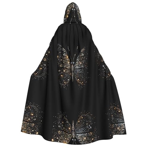 ZWLPNZZD Kapuzenumhang mit Schmetterlingsmotiv, lang und bequem, für Halloween, Rollenspiele, Party, Cosplay, Herren und Damen ZWLPNZZD Kapuzenumhang mit Schmetterlingsmotiv, lang und bequem, für Halloween, Rollenspiele, Party, Cosplay, Herren und Damen von ZWLPNZZD