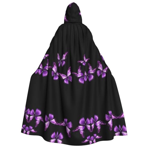 ZWLPNZZD Kapuzenumhang mit Schmetterlingsmotiv, lang und bequem, für Halloween, Rollenspiele, Party, Cosplay, Herren und Damen ZWLPNZZD Kapuzenumhang mit Schmetterlingsmotiv, lang und bequem, für Halloween, Rollenspiele, Party, Cosplay, Herren und Damen von ZWLPNZZD