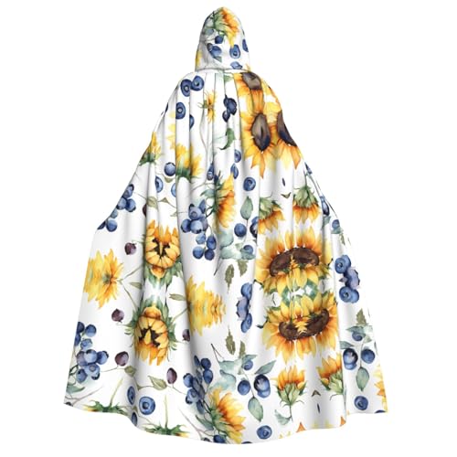 ZWLPNZZD Kapuzenumhang mit Sonnenblumen-Druck, lang und bequem, für Halloween, Rollenspiele, Party, Cosplay, Herren und Damen ZWLPNZZD Kapuzenumhang mit Sonnenblumen-Druck, lang und bequem, für Halloween, Rollenspiele, Party, Cosplay, Herren und Damen von ZWLPNZZD
