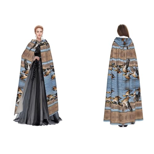 ZWLPNZZD Kapuzenumhang mit Stockenten-Aufdruck, lang und bequem für Halloween, Rollenspiele und mehr ZWLPNZZD Kapuzenumhang mit Stockenten-Aufdruck, lang und bequem für Halloween, Rollenspiele und mehr von ZWLPNZZD