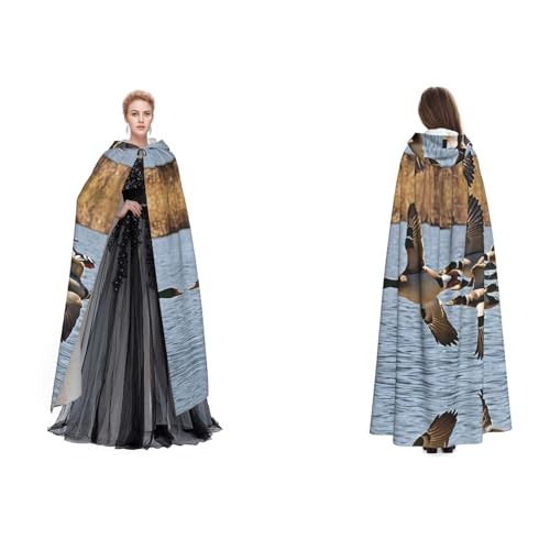 ZWLPNZZD Kapuzenumhang mit Stockenten-Aufdruck, lang und bequem für Halloween, Rollenspiele und mehr ZWLPNZZD Kapuzenumhang mit Stockenten-Aufdruck, lang und bequem für Halloween, Rollenspiele und mehr von ZWLPNZZD