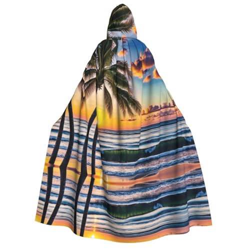 ZWLPNZZD Kapuzenumhang mit Strandpalmen und Sonnenuntergang, lang und bequem, für Halloween, Rollenspiele, Party, Cosplay, Herren und Damen ZWLPNZZD Kapuzenumhang mit Strandpalmen und Sonnenuntergang, lang und bequem, für Halloween, Rollenspiele, Party, Cosplay, Herren und Damen von ZWLPNZZD