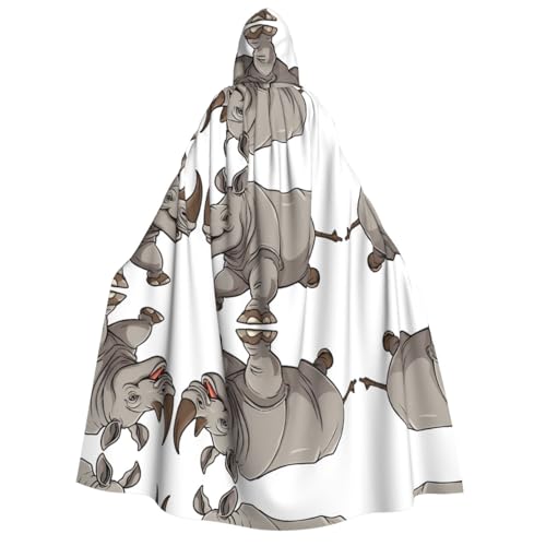 ZWLPNZZD Kapuzenumhang mit Tiernashorn, lang und bequem, für Halloween, Rollenspiele, Party, Cosplay, Herren und Damen ZWLPNZZD Kapuzenumhang mit Tiernashorn, lang und bequem, für Halloween, Rollenspiele, Party, Cosplay, Herren und Damen von ZWLPNZZD