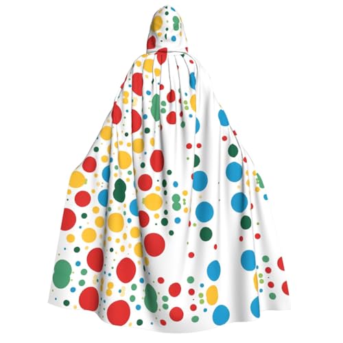 ZWLPNZZD Kapuzenumhang mit Twister Polka Dots, lang und bequem, für Halloween, Rollenspiele, Party, Cosplay, Herren und Damen ZWLPNZZD Kapuzenumhang mit Twister Polka Dots, lang und bequem, für Halloween, Rollenspiele, Party, Cosplay, Herren und Damen von ZWLPNZZD