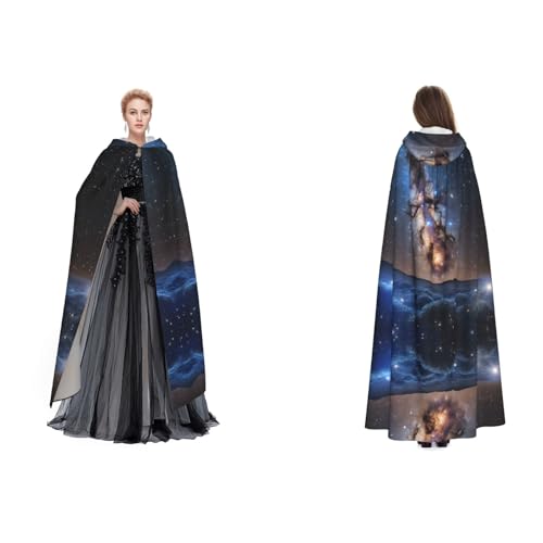 ZWLPNZZD Kapuzenumhang mit Weltraum-Motiv, lang und bequem für Halloween, Rollenspiele und mehr ZWLPNZZD Kapuzenumhang mit Weltraum-Motiv, lang und bequem für Halloween, Rollenspiele und mehr von ZWLPNZZD