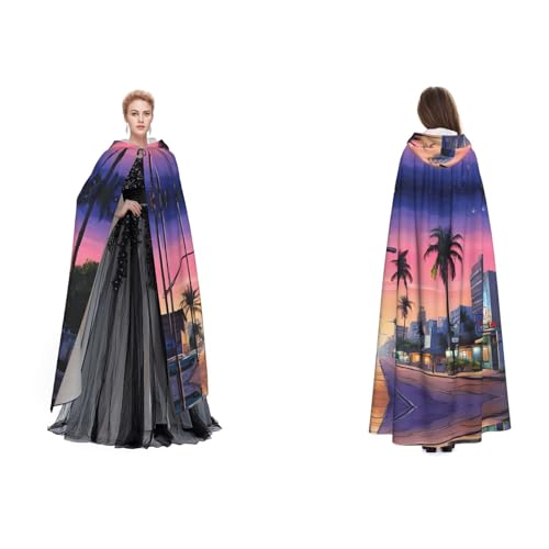 ZWLPNZZD Kapuzenumhang mit altem Hollywood-Druck, lang und bequem für Halloween, Rollenspiele und mehr ZWLPNZZD Kapuzenumhang mit altem Hollywood-Druck, lang und bequem für Halloween, Rollenspiele und mehr von ZWLPNZZD