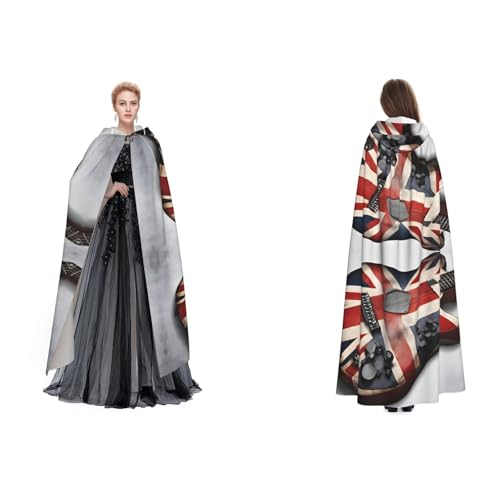 ZWLPNZZD Kapuzenumhang mit britischer Flagge, lang und bequem, für Halloween, Rollenspiele und mehr ZWLPNZZD Kapuzenumhang mit britischer Flagge, lang und bequem, für Halloween, Rollenspiele und mehr von ZWLPNZZD