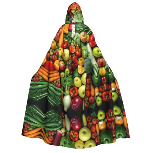 ZWLPNZZD Kapuzenumhang mit frischem Obst und Gemüse, lang und bequem, für Halloween, Rollenspiele, Party, Cosplay, Herren und Damen ZWLPNZZD Kapuzenumhang mit frischem Obst und Gemüse, lang und bequem, für Halloween, Rollenspiele, Party, Cosplay, Herren und Damen von ZWLPNZZD