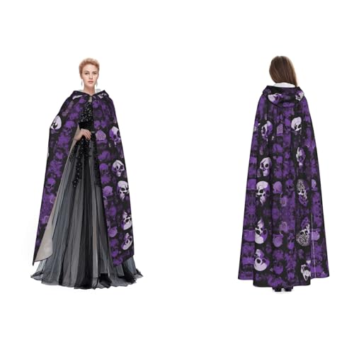 ZWLPNZZD Kapuzenumhang mit gruseligem Gothic-Aufdruck, lang und bequem, für Halloween, Rollenspiele und mehr ZWLPNZZD Kapuzenumhang mit gruseligem Gothic-Aufdruck, lang und bequem, für Halloween, Rollenspiele und mehr von ZWLPNZZD