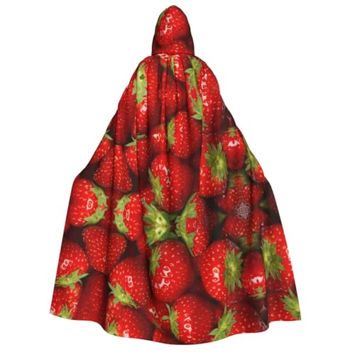 ZWLPNZZD Kapuzenumhang mit rotem Erdbeerfrucht-Druck, lang und bequem, für Halloween, Rollenspiele, Party, Cosplay, Herren und Damen ZWLPNZZD Kapuzenumhang mit rotem Erdbeerfrucht-Druck, lang und bequem, für Halloween, Rollenspiele, Party, Cosplay, Herren und Damen von ZWLPNZZD