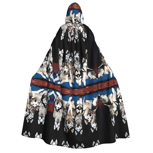 ZWLPNZZD Kapuzenumhang mit schönem Husky-Druck, lang und bequem, für Halloween, Rollenspiele, Party, Cosplay, Herren und Damen ZWLPNZZD Kapuzenumhang mit schönem Husky-Druck, lang und bequem, für Halloween, Rollenspiele, Party, Cosplay, Herren und Damen von ZWLPNZZD