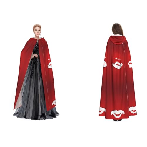 ZWLPNZZD Kapuzenumhang mit süßem Weihnachtsmann-Druck, lang und bequem für Halloween, Rollenspiele und mehr ZWLPNZZD Kapuzenumhang mit süßem Weihnachtsmann-Druck, lang und bequem für Halloween, Rollenspiele und mehr von ZWLPNZZD