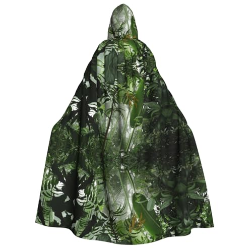 ZWLPNZZD Kapuzenumhang mit tropischem Regenwald, lang und bequem, für Halloween, Rollenspiele, Party, Cosplay, Herren und Damen ZWLPNZZD Kapuzenumhang mit tropischem Regenwald, lang und bequem, für Halloween, Rollenspiele, Party, Cosplay, Herren und Damen von ZWLPNZZD