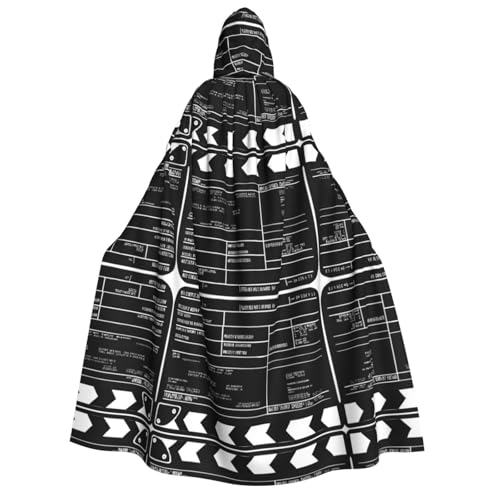 ZWLPNZZD Klassischer Umhang mit Kapuze, lang, bequem, für Halloween, Rollenspiele, Party, Cosplay, Herren, Damen, Kostüme, Schwarz von ZWLPNZZD