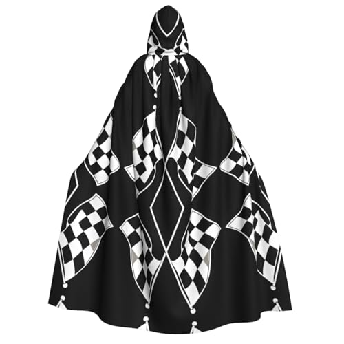 ZWLPNZZD Umhang mit Kapuze, schwarz-weiß, kariert, lang, bequem, für Halloween, Rollenspiele, Party, Cosplay, Herren und Damen ZWLPNZZD Umhang mit Kapuze, schwarz-weiß, kariert, lang, bequem, für Halloween, Rollenspiele, Party, Cosplay, Herren und Damen von ZWLPNZZD