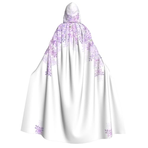 ZWLPNZZD Umhang mit Kapuze und Blumenmotiv, lang, bequem, für Halloween, Rollenspiele, Party, Cosplay, Herren, Damen, Kostüme von ZWLPNZZD
