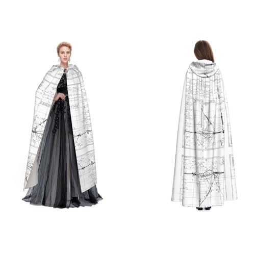 ZWLPNZZD Umhang mit Kapuze und Geek-Motiv, lang, bequem, für Halloween, Rollenspiele und mehr ZWLPNZZD Umhang mit Kapuze und Geek-Motiv, lang, bequem, für Halloween, Rollenspiele und mehr von ZWLPNZZD