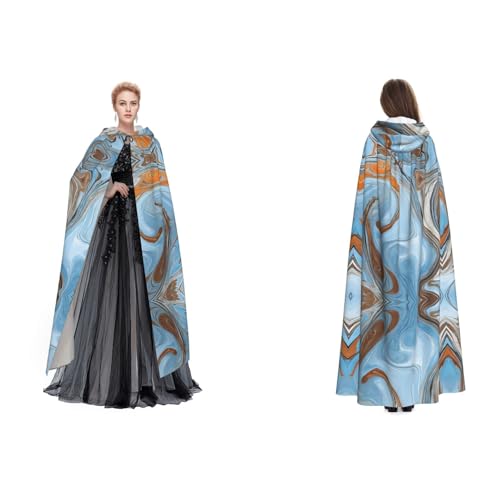 ZWLPNZZD Umhang mit Kapuze und Marmor-Druck, lang und bequem, für Halloween, Rollenspiele und mehr ZWLPNZZD Umhang mit Kapuze und Marmor-Druck, lang und bequem, für Halloween, Rollenspiele und mehr von ZWLPNZZD