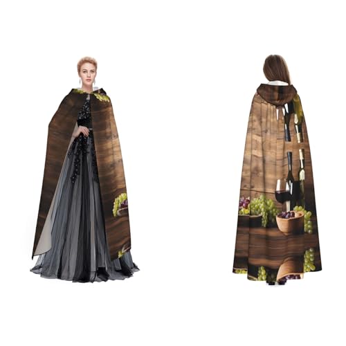 ZWLPNZZD Weinflaschen-Umhang mit Korken, Traubendruck, lang und bequem, für Halloween, Rollenspiele und mehr ZWLPNZZD Weinflaschen-Umhang mit Korken, Traubendruck, lang und bequem, für Halloween, Rollenspiele und mehr von ZWLPNZZD