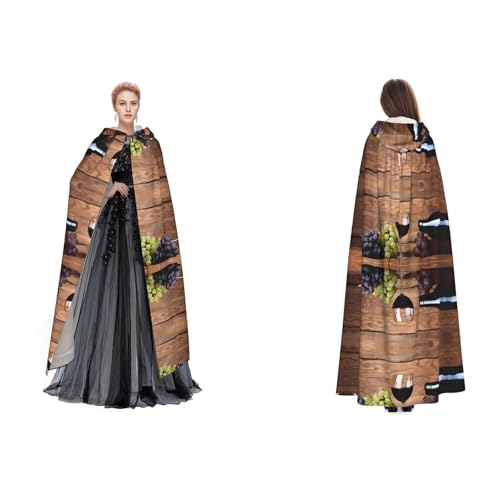 ZWLPNZZD Weinflaschen-Umhang mit Korken, Traubendruck, lang und bequem, für Halloween, Rollenspiele und mehr ZWLPNZZD Weinflaschen-Umhang mit Korken, Traubendruck, lang und bequem, für Halloween, Rollenspiele und mehr von ZWLPNZZD