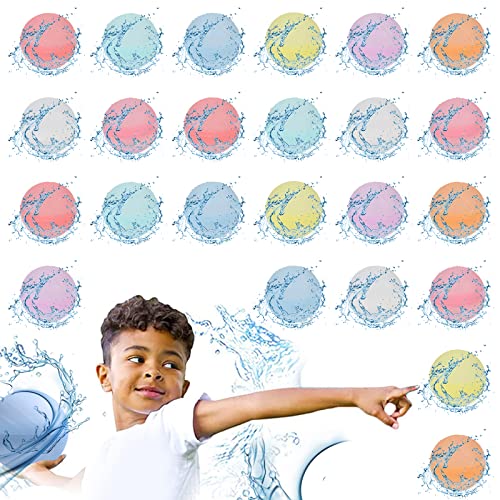 ZWOOS 24 Stück Wasserbomben Wiederverwendbar, Schnell Befüllbare Silikon Wasserball für Kinder Erwachsene, Wiederverwendbare Wasserbomben für Wasserpark, Party, Pool, Familienspiel ZWOOS 24 Stück Wasserbomben Wiederverwendbar, Schnell Befüllbare Silikon Wasserball für Kinder Erwachsene, Wiederverwendbare Wasserbomben für Wasserpark, Party, Pool, Familienspiel von ZWOOS