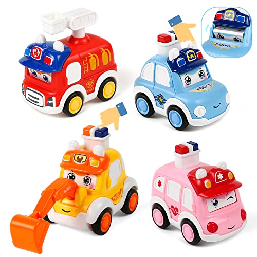 ZWOOS 4 Stück Push und Go Spielzeugautos, Auto Spielzeug Aufziehautos Spielzeugauto Set Drücken Sie und gehen Sie Spielzeug Früherziehung Autos Spielzeug für Geschenk Kinder Jungen & Mädchen ZWOOS 4 Stück Push und Go Spielzeugautos, Auto Spielzeug Aufziehautos Spielzeugauto Set Drücken Sie und gehen Sie Spielzeug Früherziehung Autos Spielzeug für Geschenk Kinder Jungen & Mädchen von ZWOOS