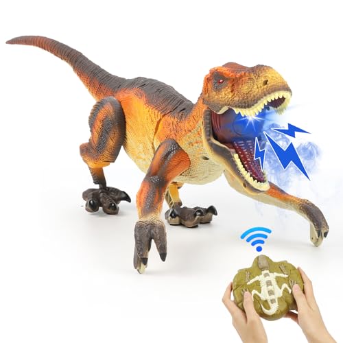 ZWOOS Dinosaurier Spielzeug, 2.4G Ferngesteuerter Dinosaurier, Indominus Rex Spielzeug ab 3 Jahre, mit Glüh, Sprüh und Berührungssensoren, Ideal für Kindergeburtstagsgeschenke und Dinosauriersammler ZWOOS Dinosaurier Spielzeug, 2.4G Ferngesteuerter Dinosaurier, Indominus Rex Spielzeug ab 3 Jahre, mit Glüh, Sprüh und Berührungssensoren, Ideal für Kindergeburtstagsgeschenke und Dinosauriersammler von ZWOOS