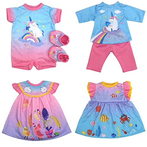 ZWOOS Puppenkleidung 30-40cm, Kompatibel mit JC Toys, Manhattan Toy und Plus, Geschenke für Mädchen und Kinder, 4 Stück ZWOOS Puppenkleidung 30-40cm, Kompatibel mit JC Toys, Manhattan Toy und Plus, Geschenke für Mädchen und Kinder, 4 Stück von ZWOOS