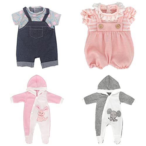 ZWOOS Puppenkleidung für Babypuppen 35-43 cm, Geschenke für Mädchen, Kinder, 4er-Pack ZWOOS Puppenkleidung für Babypuppen 35-43 cm, Geschenke für Mädchen, Kinder, 4er-Pack von ZWOOS