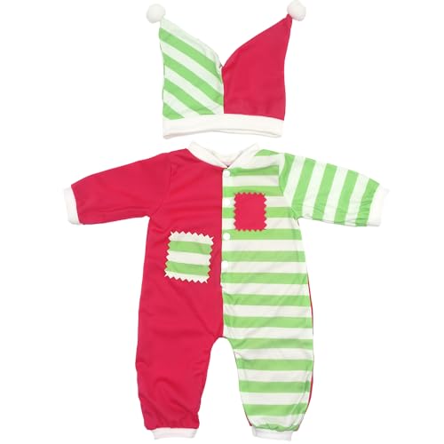 ZWOOS Puppenkleidung für Babypuppen 50-55 cm, süßes Baumwolle Outfit kompatibel mit Reborn und mehr (Clown) von ZWOOS