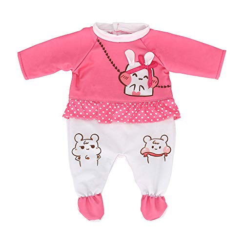 ZWOOS Puppenkleidung für New Born Baby Doll, niedlich Baumwolle Outfit für Puppen 35-43 cm von ZWOOS
