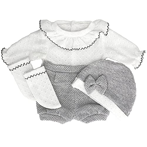 ZWOOS Puppenkleidung für New Born Baby Puppen, niedlich Wolle Outfit mit Hut und Socken für Puppen 35-43 cm von ZWOOS