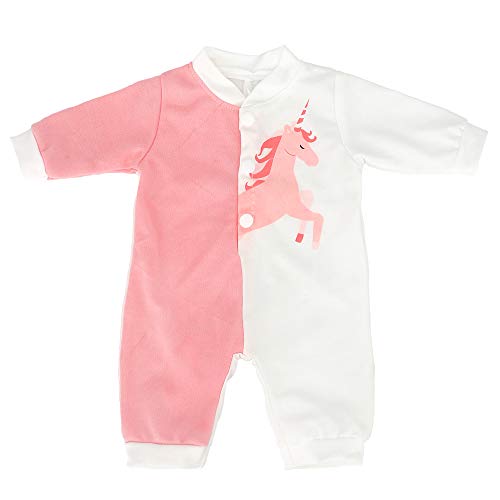 ZWOOS Puppenkleidung für New Born Babypuppen, Giraffe Strampler für Puppen 35-43 cm (Pink und Weiß) von ZWOOS