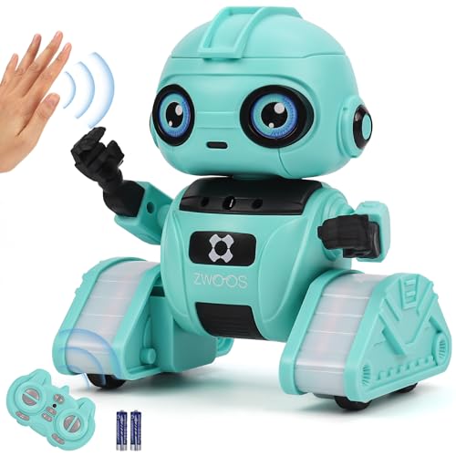 ZWOOS Roboter Kinder Spielzeug, Spielzeug für ab 3 4 5 6 7 8 Jahre Junge, 2,4-GHz-Steuerung, Wiederaufladbar RC Spielzeug mit Gestensensor, LED-Augen, Geburtstags ZWOOS Roboter Kinder Spielzeug, Spielzeug für ab 3 4 5 6 7 8 Jahre Junge, 2,4-GHz-Steuerung, Wiederaufladbar RC Spielzeug mit Gestensensor, LED-Augen, Geburtstags von ZWOOS