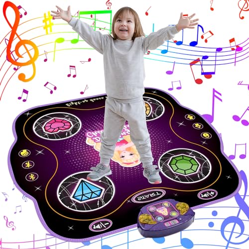 ZWOOS Tanzmatte für Kinder ab 3-12+ Jahre, Beleuchtete Tanzmatte Spielzeug Kinder mit Bluetooth, Elektronisch Musik Tanzpad Geschenke für Mädchen ab 3 4 5 6 7 8 9 10+ Jahren ZWOOS Tanzmatte für Kinder ab 3-12+ Jahre, Beleuchtete Tanzmatte Spielzeug Kinder mit Bluetooth, Elektronisch Musik Tanzpad Geschenke für Mädchen ab 3 4 5 6 7 8 9 10+ Jahren von ZWOOS