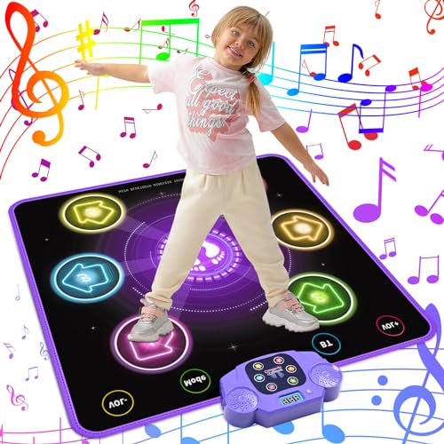 ZWOOS Tanzmatte für Kinder ab 3 4 5 6 7 8 9 10+ Jahre, Beleuchtete Tanzmatte Kinder with Bluetooth, Musik Tanzpad Spielzeug Geschenke für Mädchen ab 3-12 Jahren zu Weihnachten und zum Geburtstag ZWOOS Tanzmatte für Kinder ab 3 4 5 6 7 8 9 10+ Jahre, Beleuchtete Tanzmatte Kinder with Bluetooth, Musik Tanzpad Spielzeug Geschenke für Mädchen ab 3-12 Jahren zu Weihnachten und zum Geburtstag von ZWOOS