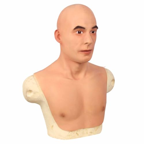 ZWSMS Silikon männliche Maske Crossdressing weiche Kopf Maske hohe Simulation Fake Gesicht für Cosplay Halloween,Color 1,One Size ZWSMS Silikon männliche Maske Crossdressing weiche Kopf Maske hohe Simulation Fake Gesicht für Cosplay Halloween,Color 1,One Size von ZWSMS