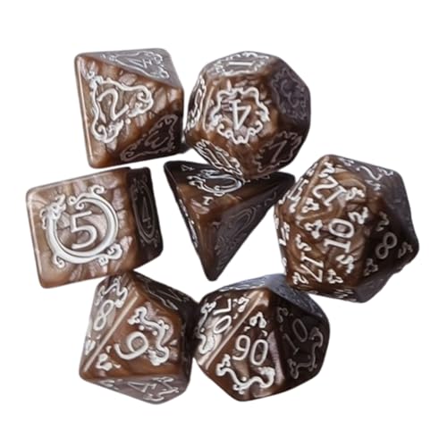7 Deluxe-Acryl-Würfel mit Drachenmotiven, Polyedrische Würfel mit hoher Haltbarkeit, um das Spielen zu verbessern von ZWTPGKRD