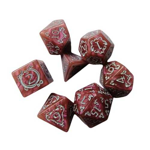 7 luxuriöse Acrylwürfel mit Drachen-Designs, hohe Haltbarkeit, polyedrische Würfel für verbessertes Spielen von ZWTPGKRD
