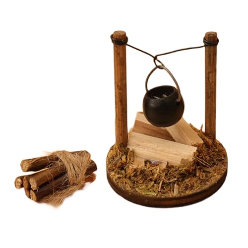 Miniatur-Holzofen, Landschaftsdekoration, Zubehör für 1/12 Puppenhäuser, Landschaftsbau, Dekoration, Modell Miniatur von ZWTPGKRD