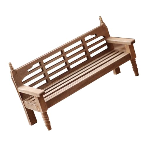 Miniatur-Stuhl-Modellfigur aus Holz für Outdoor-Puppenhäuser Szene Display 1/12 Maßstab Modellbau Layouts Zubehör Puppenhäuser Zubehör von ZWTPGKRD