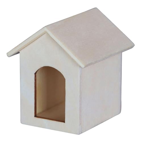 Realistische Miniatur-Hundehütte, Haustierhaus für 1/12 Puppenhäuser, Möbel- und Gartenszene, Dekoration, Miniatur-Haustierhaus von ZWTPGKRD