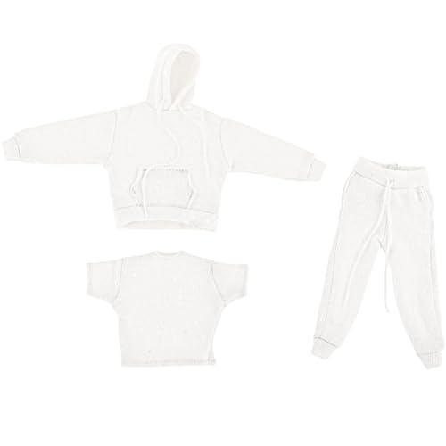 Simulation Puppe Kleidung Soldat Figur Sweatshirt Sweatpants T-Shirt Set für 1/12 Maßstab Actionfiguren Display Zubehör Mode Outfit für Actionfigur von ZWTPGKRD