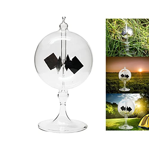 Transparenter Solarenergie-Radiometer, Krummen, Solarenergie, Windmühle, Heimschreibtischdekoration, handgefertigt von ZWTPGKRD